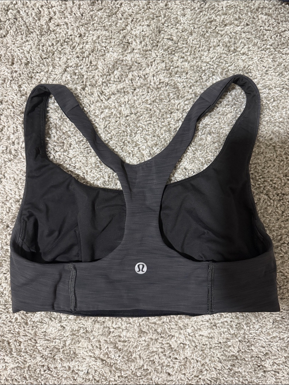 lululemon athletica Black Racerback Support Bra